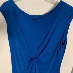 DONATED Ellen Tracy Cobalt Blue Knot Front Dress, Sz 6